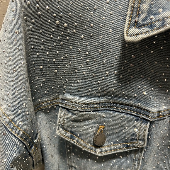 Vervet Light Blue Jean Jacket with Silver Details - Picture 5 of 8